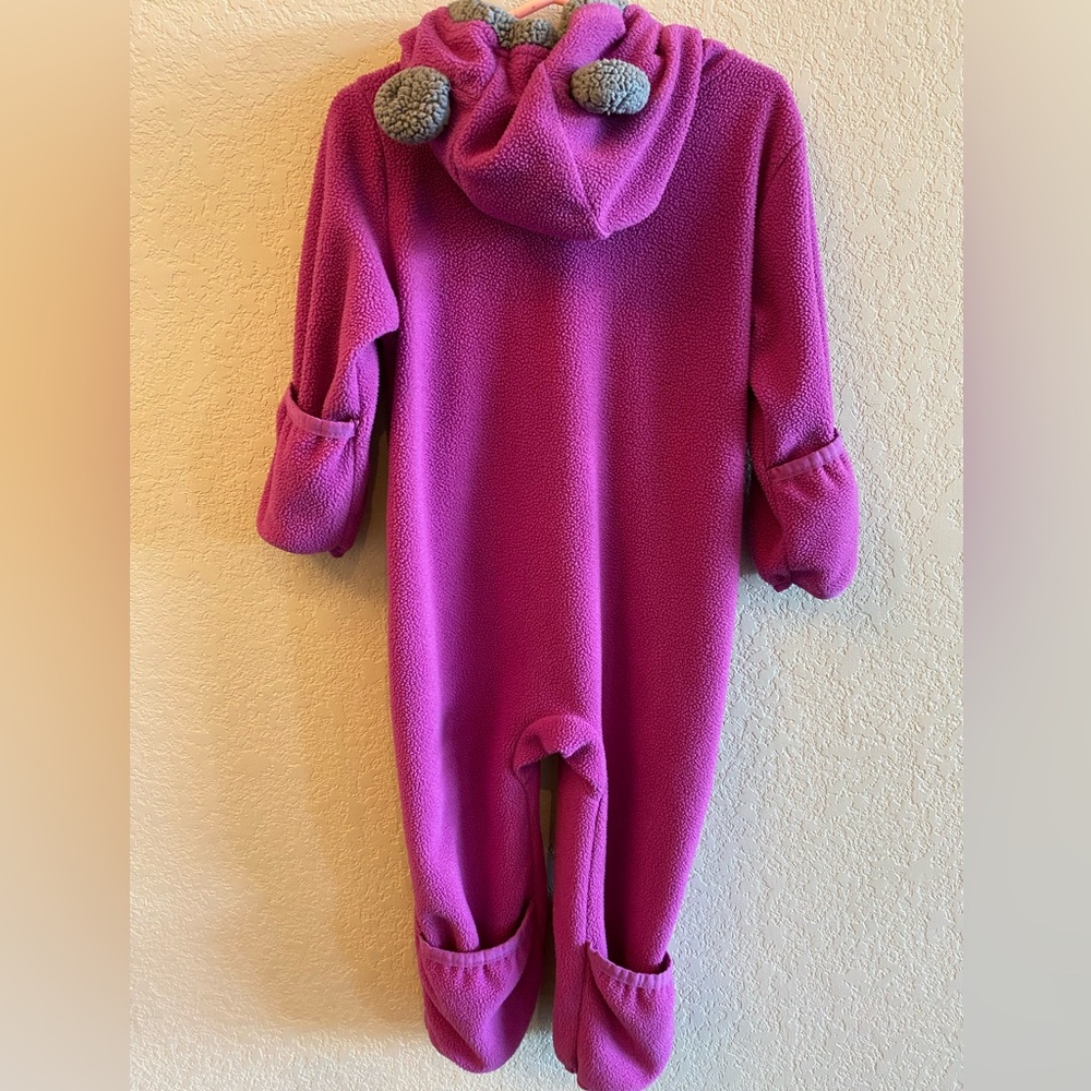 Cuddle Club - Toddler Fleece Zip up One Piece, Magenta, 18-24 months